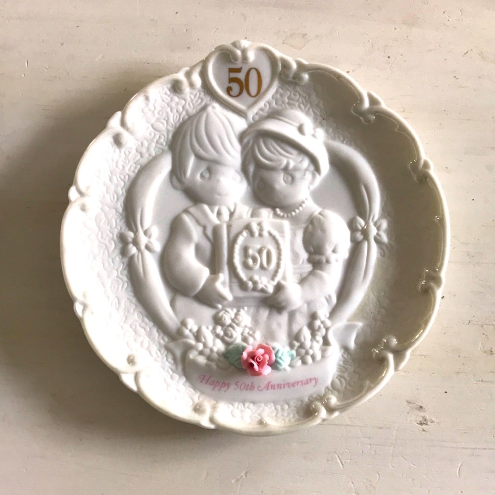 Precious Moments 50th Wedding Anniversary Plate